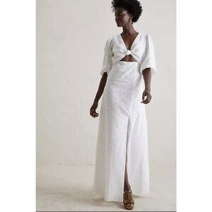 Anthropologie Hutch Eyelet Cutout Maxi Dress